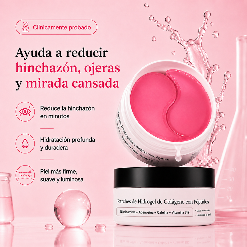 Parches de hidrogel con colágeno y péptidos